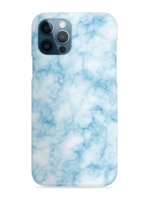 Blue White Natural Marble Snap Case for Apple Iphone 12 Pro Max Zapvi