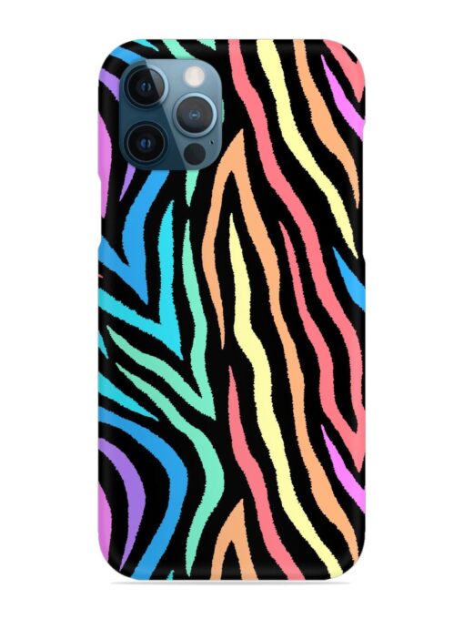 Colorful Abstract Zebra Snap Case for Apple Iphone 12 Pro Max Zapvi