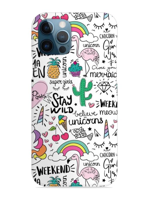 Unicorn Ice Cream Snap Case for Apple Iphone 12 Pro Max Zapvi