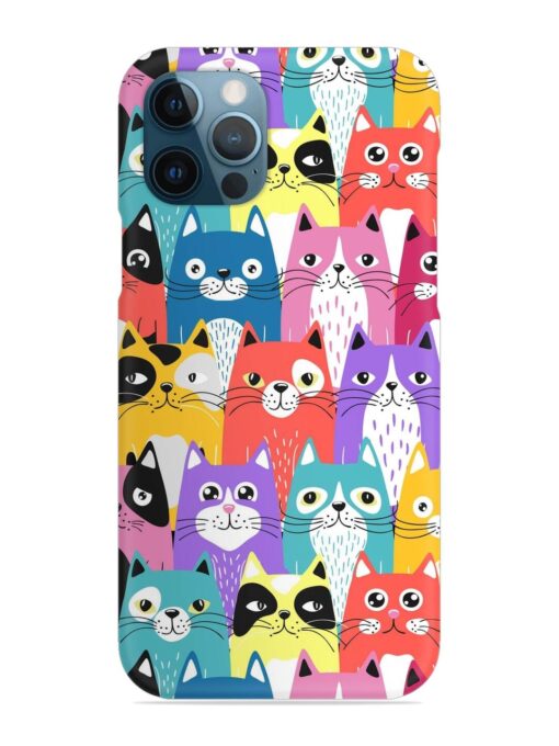 Funny Cartoon Cats Snap Case for Apple Iphone 12 Pro Max Zapvi