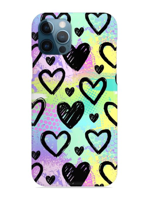 Bright Pattern Hearts Snap Case for Apple Iphone 12 Pro Max Zapvi