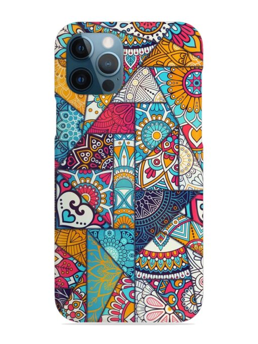 Patchwork Pattern Vintage Snap Case for Apple Iphone 12 Pro Max Zapvi