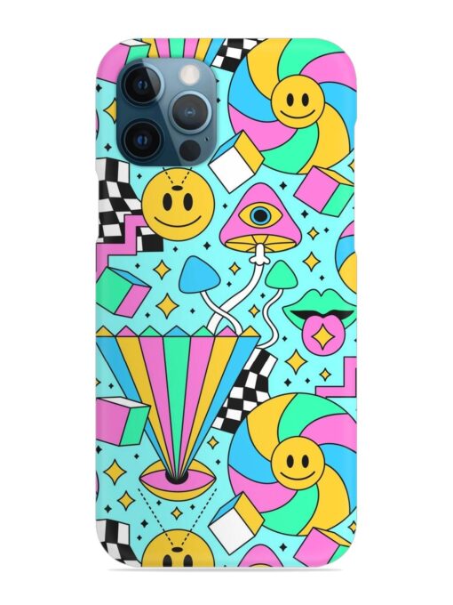 Trippy Rainbow 60S Snap Case for Apple Iphone 12 Pro Max Zapvi