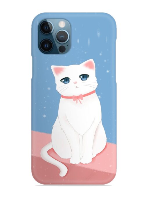 Cute White Cat Snap Case for Apple Iphone 12 Pro Max Zapvi