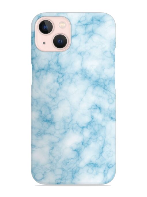 Blue White Natural Marble Snap Case for Apple Iphone 13 Zapvi