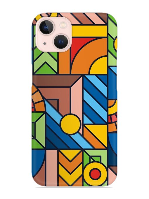 Colorful Geometric Snap Case for Apple Iphone 13 Zapvi