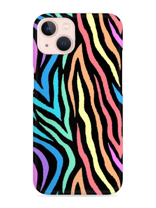 Colorful Abstract Zebra Snap Case for Apple Iphone 13 Zapvi