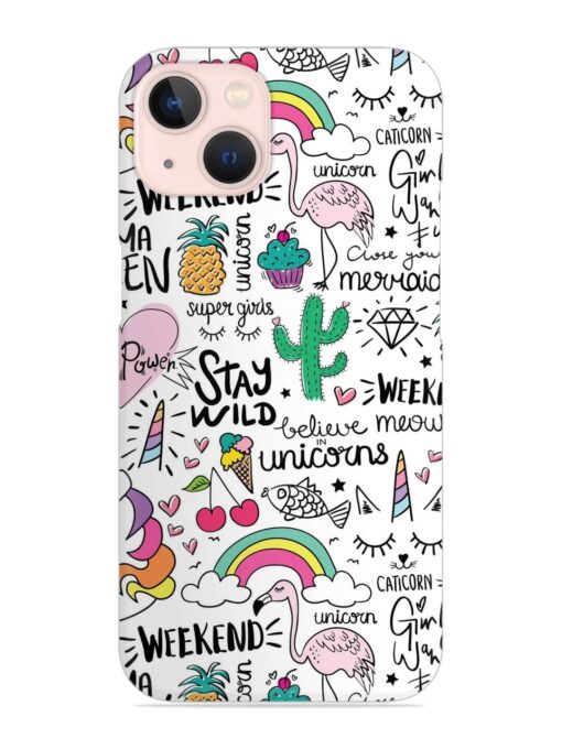 Unicorn Ice Cream Snap Case for Apple Iphone 13 Zapvi