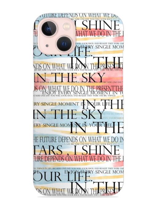 Seamless Slogans Pattern Snap Case for Apple Iphone 13 Zapvi