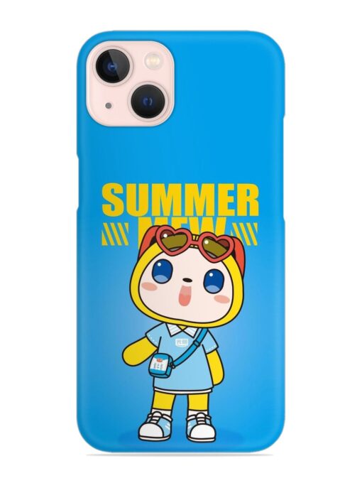 Summer Mew Cartoon Snap Case for Apple Iphone 13 Zapvi