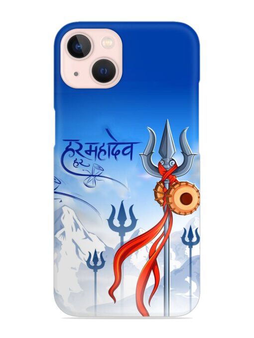 Har Har Mahadev Trishul Snap Case for Apple Iphone 13 Mini Zapvi