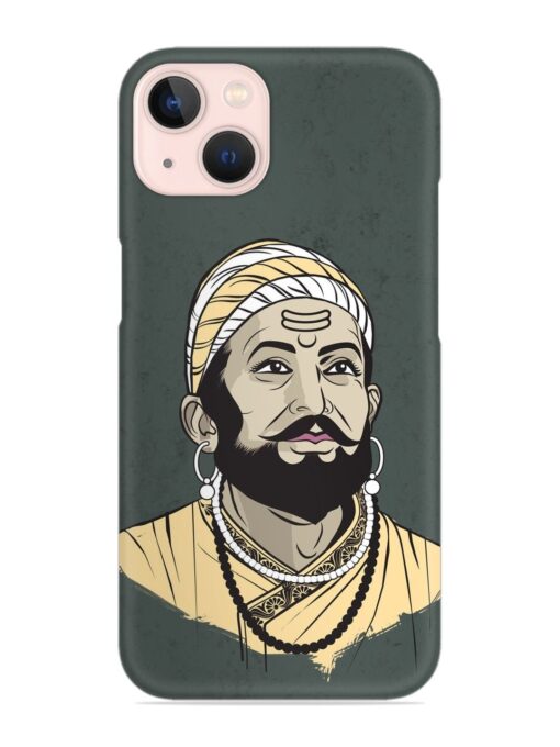 Shivaji Maharaj Vector Art Snap Case for Apple Iphone 13 Mini Zapvi