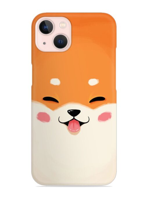 Cute Dog Face Vector Snap Case for Apple Iphone 13 Mini Zapvi