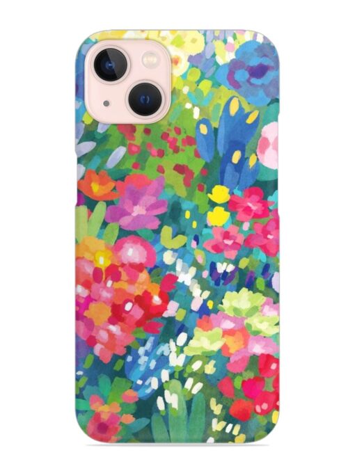 Watercolor Flower Art Snap Case for Apple Iphone 13 Mini Zapvi