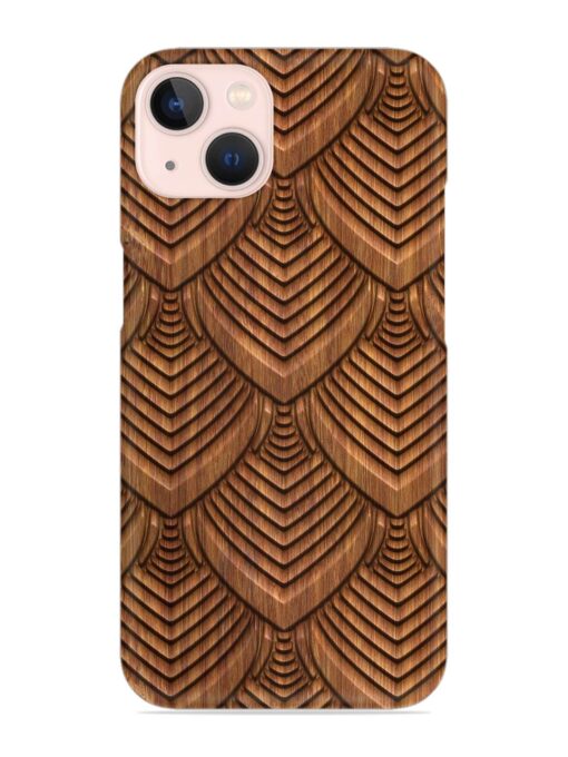 Carved Pattern On Snap Case for Apple Iphone 13 Mini Zapvi