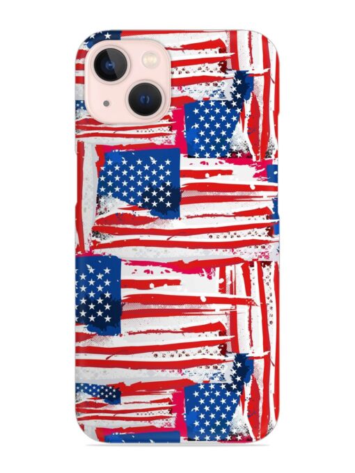 Usa Flag Seamless Snap Case for Apple Iphone 13 Mini Zapvi