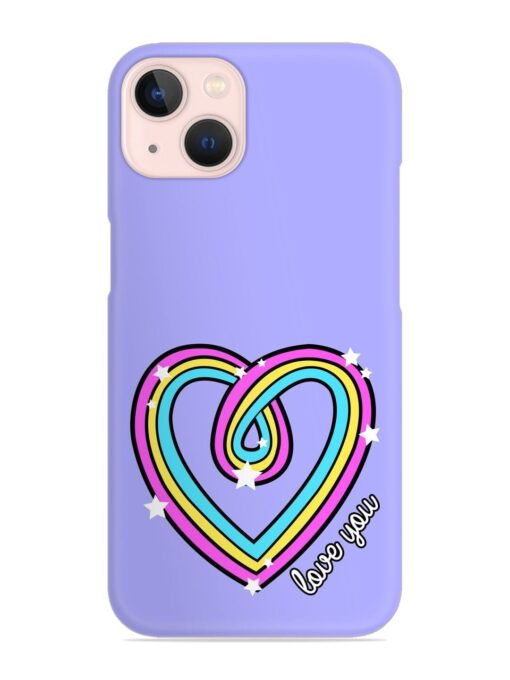 Colorful Rainbow Heart Snap Case for Apple Iphone 13 Mini Zapvi