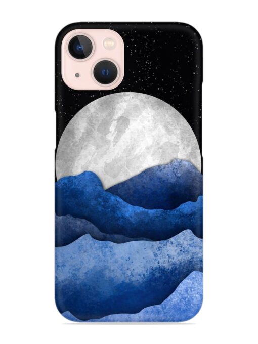 Full Moon Mountain Vector Snap Case for Apple Iphone 13 Mini Zapvi