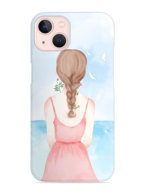 Watercolor Girl Vector Snap Case for Apple Iphone 13 Mini Zapvi