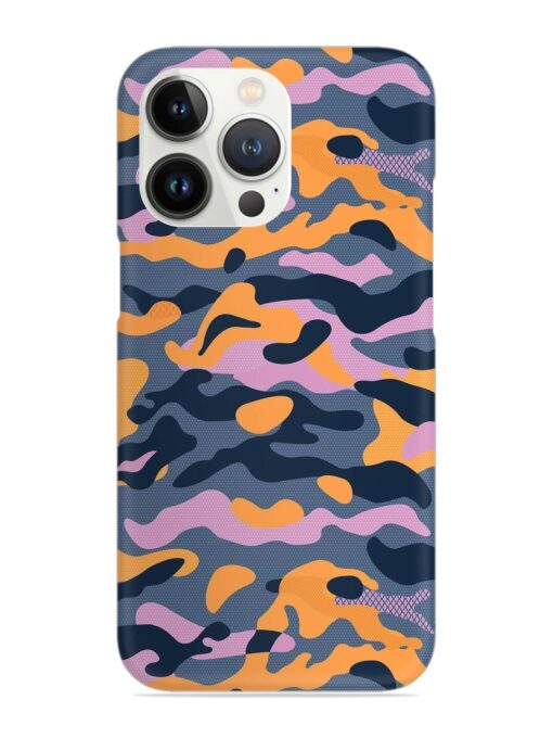 Camouflage Army Military English Orange Art Snap Case for Apple Iphone 13 Pro Max Zapvi