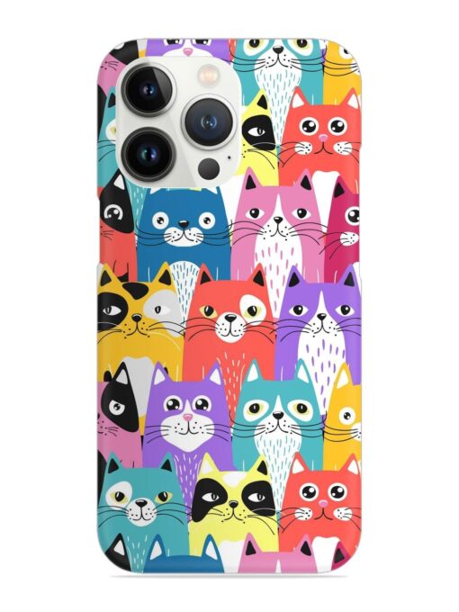 Funny Cartoon Cats Snap Case for Apple Iphone 13 Pro Max Zapvi