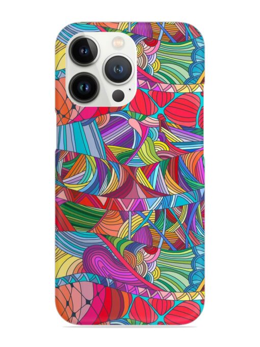 Seamless Patterns Hand Drawn Snap Case for Apple Iphone 13 Pro Max Zapvi