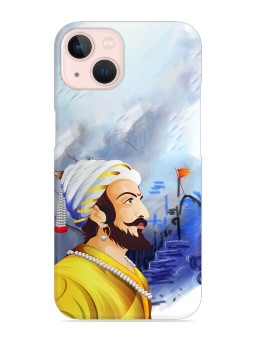 Shivaji Maharaj Color Paint Art Snap Case for Apple Iphone 14 Zapvi