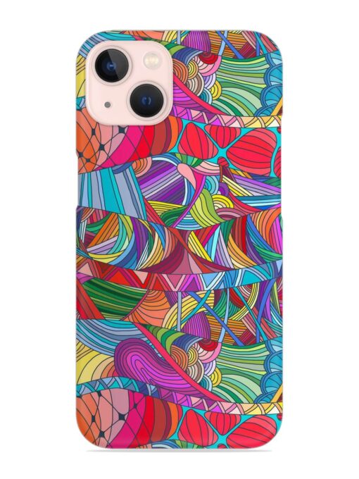 Seamless Patterns Hand Drawn Snap Case for Apple Iphone 14 Zapvi