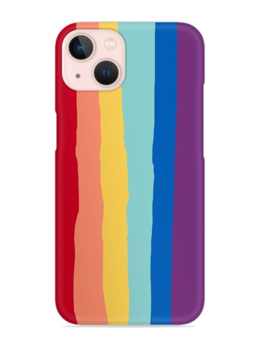 Rainbow Genuine Liquid Snap Case for Apple Iphone 14 Plus Zapvi