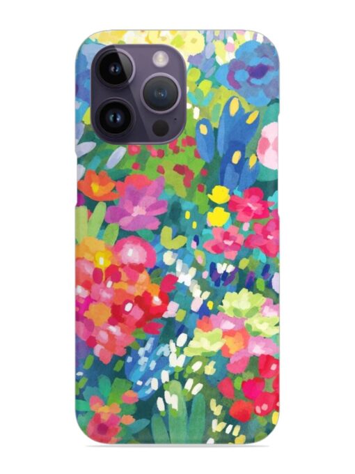 Watercolor Flower Art Snap Case for Apple Iphone 14 Pro Zapvi