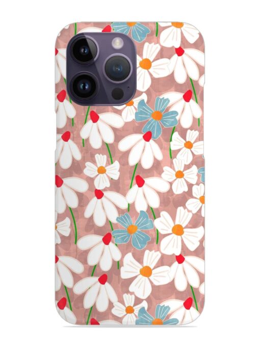 Abstract Petal Flowers Snap Case for Apple Iphone 14 Pro Zapvi