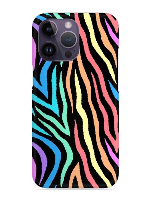 Colorful Abstract Zebra Snap Case for Apple Iphone 14 Pro Zapvi