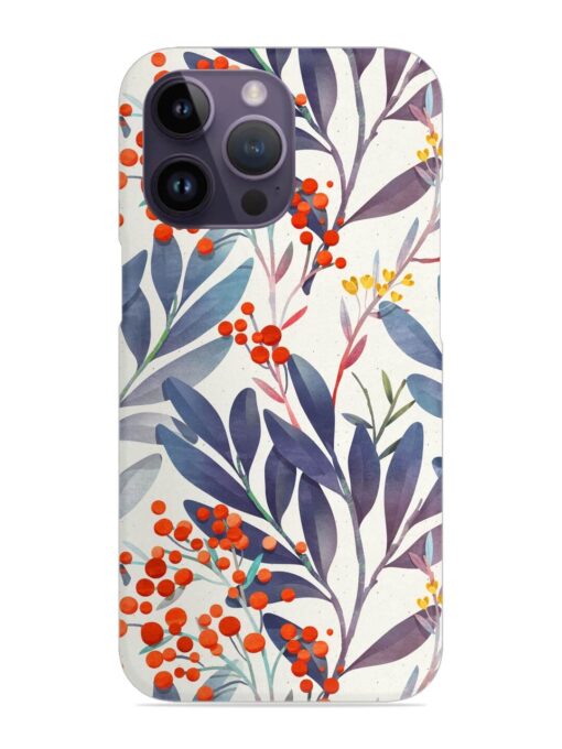 Seamless Floral Pattern Snap Case for Apple Iphone 14 Pro Zapvi