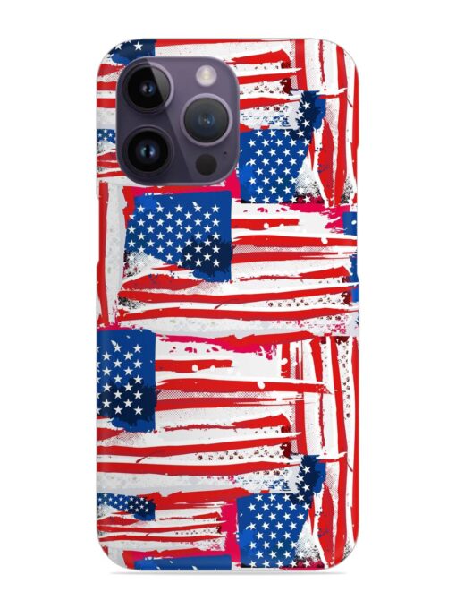 Usa Flag Seamless Snap Case for Apple Iphone 14 Pro Zapvi