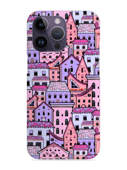 Seamless Pattern Houses Snap Case for Apple Iphone 14 Pro Zapvi