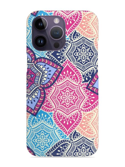 Ethnic Floral Seamless Snap Case for Apple Iphone 14 Pro Zapvi