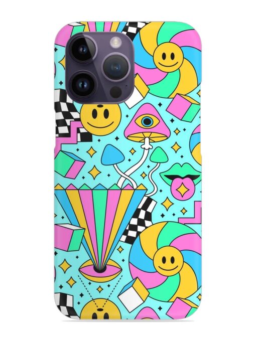 Trippy Rainbow 60S Snap Case for Apple Iphone 14 Pro Zapvi