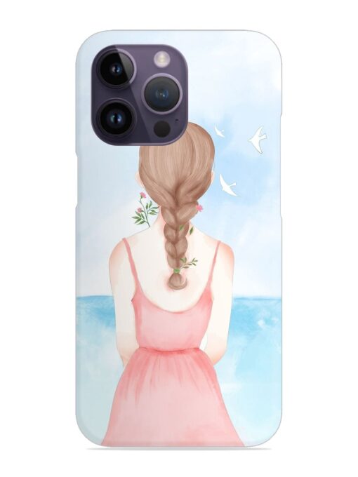 Watercolor Girl Vector Snap Case for Apple Iphone 14 Pro Zapvi