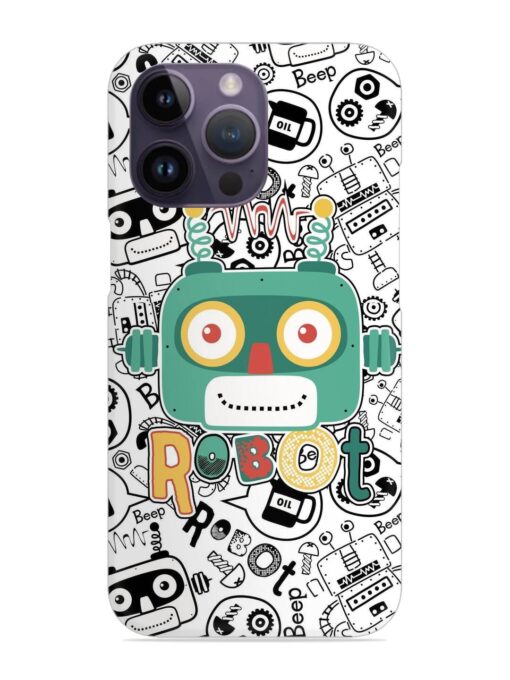 Robot Modern Seamless Pattern Snap Case for Apple Iphone 14 Pro Max Zapvi