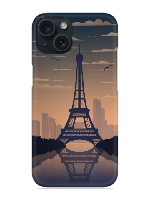 France Paris Eiffel Tower Gradient Snap Case for Apple Iphone 15 Zapvi