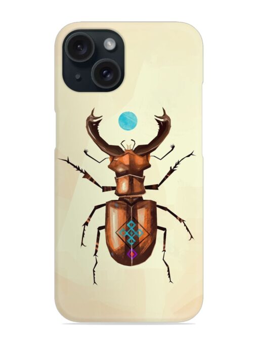 Stag Beetle Vector Snap Case for Apple Iphone 15 Zapvi