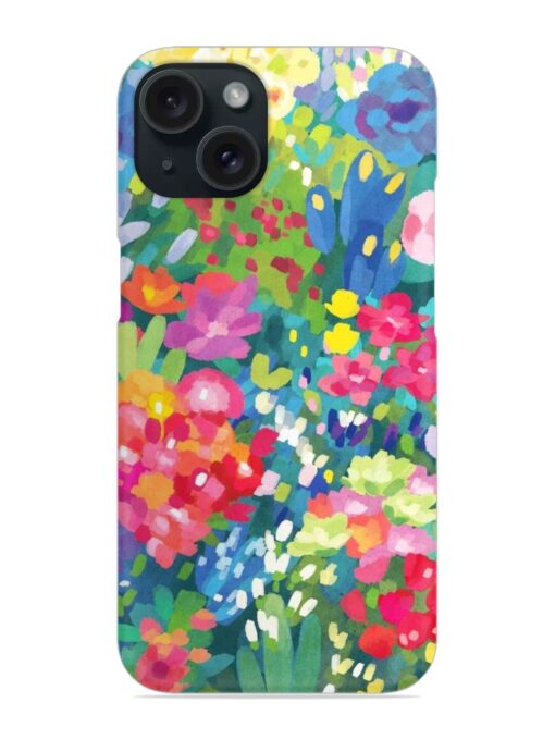 Watercolor Flower Art Snap Case for Apple Iphone 15 Zapvi