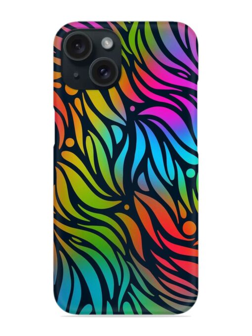 Abstract Leaf Design Snap Case for Apple Iphone 15 Zapvi