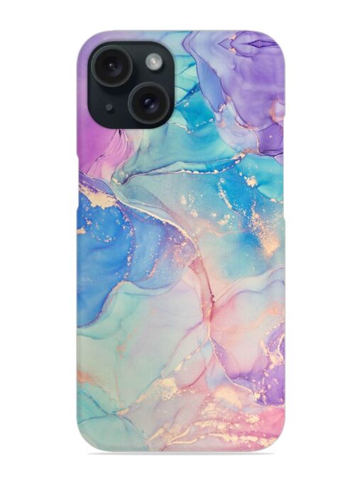 Alcohol Ink Colors Snap Case for Apple Iphone 15 Zapvi