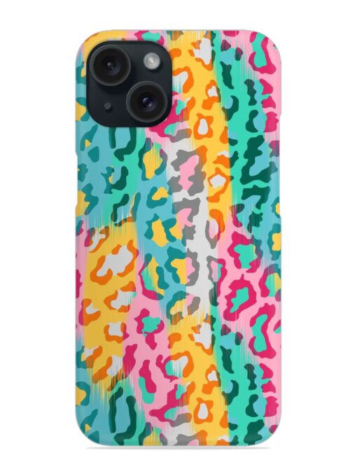 Seamless Vector Colorful Snap Case for Apple Iphone 15 Zapvi