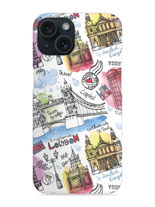 Vector London Landmark Snap Case for Apple Iphone 15 Zapvi