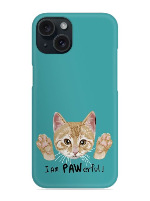 Typography Slogan Cat Snap Case for Apple Iphone 15 Zapvi