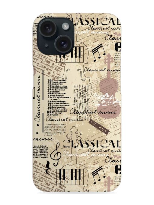 Classical Music Lpattern Snap Case for Apple Iphone 15 Zapvi