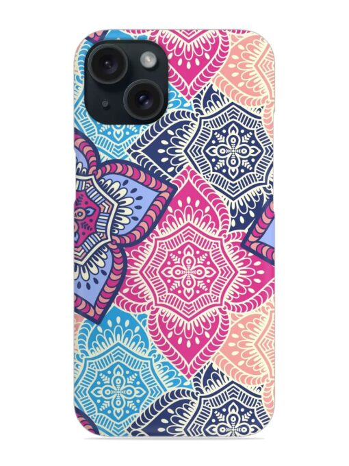 Ethnic Floral Seamless Snap Case for Apple Iphone 15 Zapvi