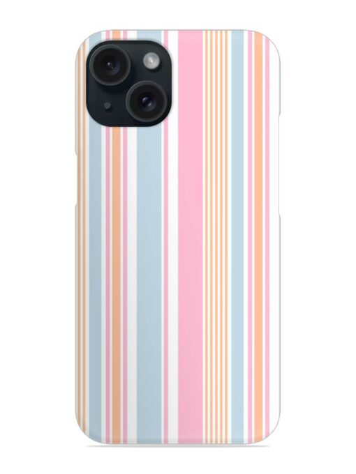 Stripe Seamless Pattern Snap Case for Apple Iphone 15 Zapvi